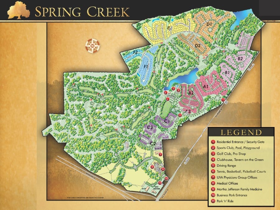 Site Plan Spring Creek Zion Crossroads, VA Atlantic Builders